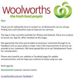 Woolworths no WP7